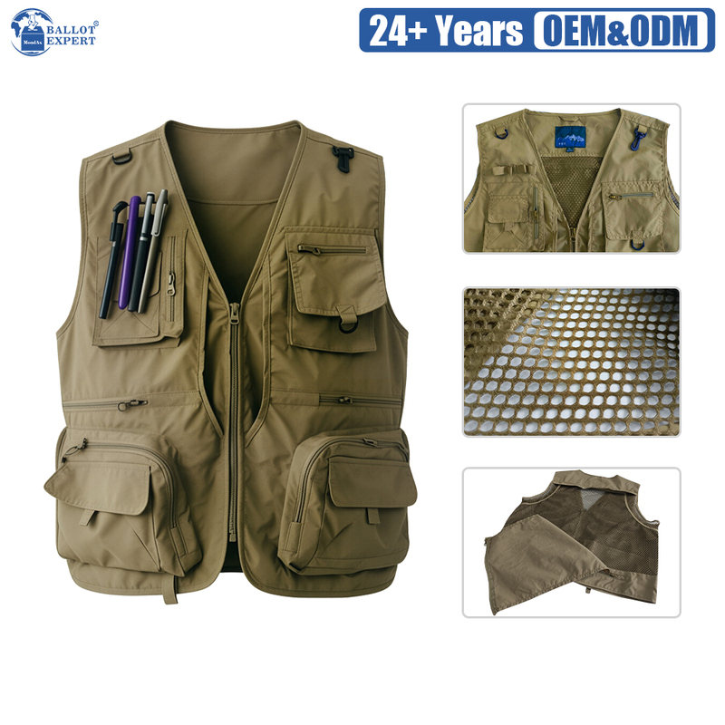 Mesh-Back Cargo Election Staff Vest 3