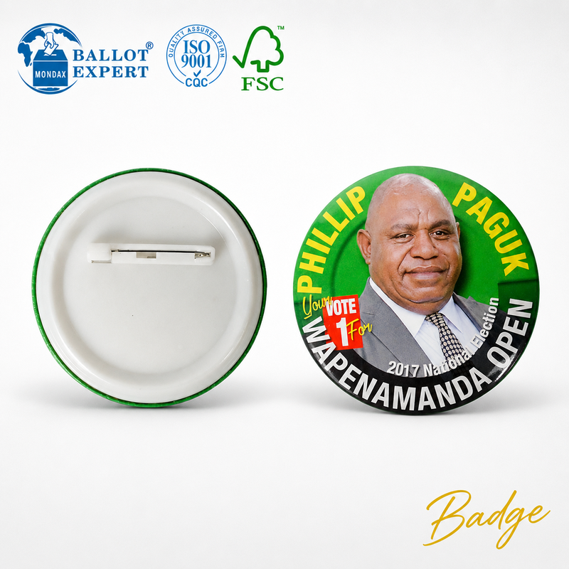 Campaign Pin Badge with Photo Design 3